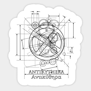Antikythera Mechanism Drawing Sticker